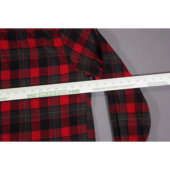 Coleman Mens Long Sleeve Button Flannel buffalo plaid Shirt Cotton Red Size XL - Picture 6 of 11